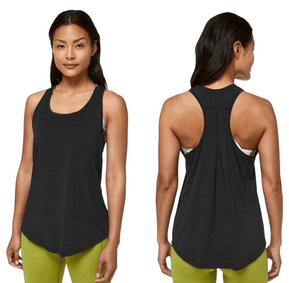 LULULEMON ATHLETICA Love Tank 'Pleated' Black Size 6